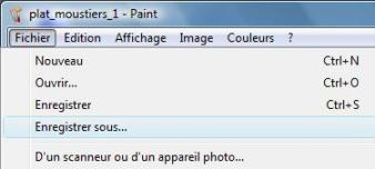 Enregistrement d'une image sous MS Paint
